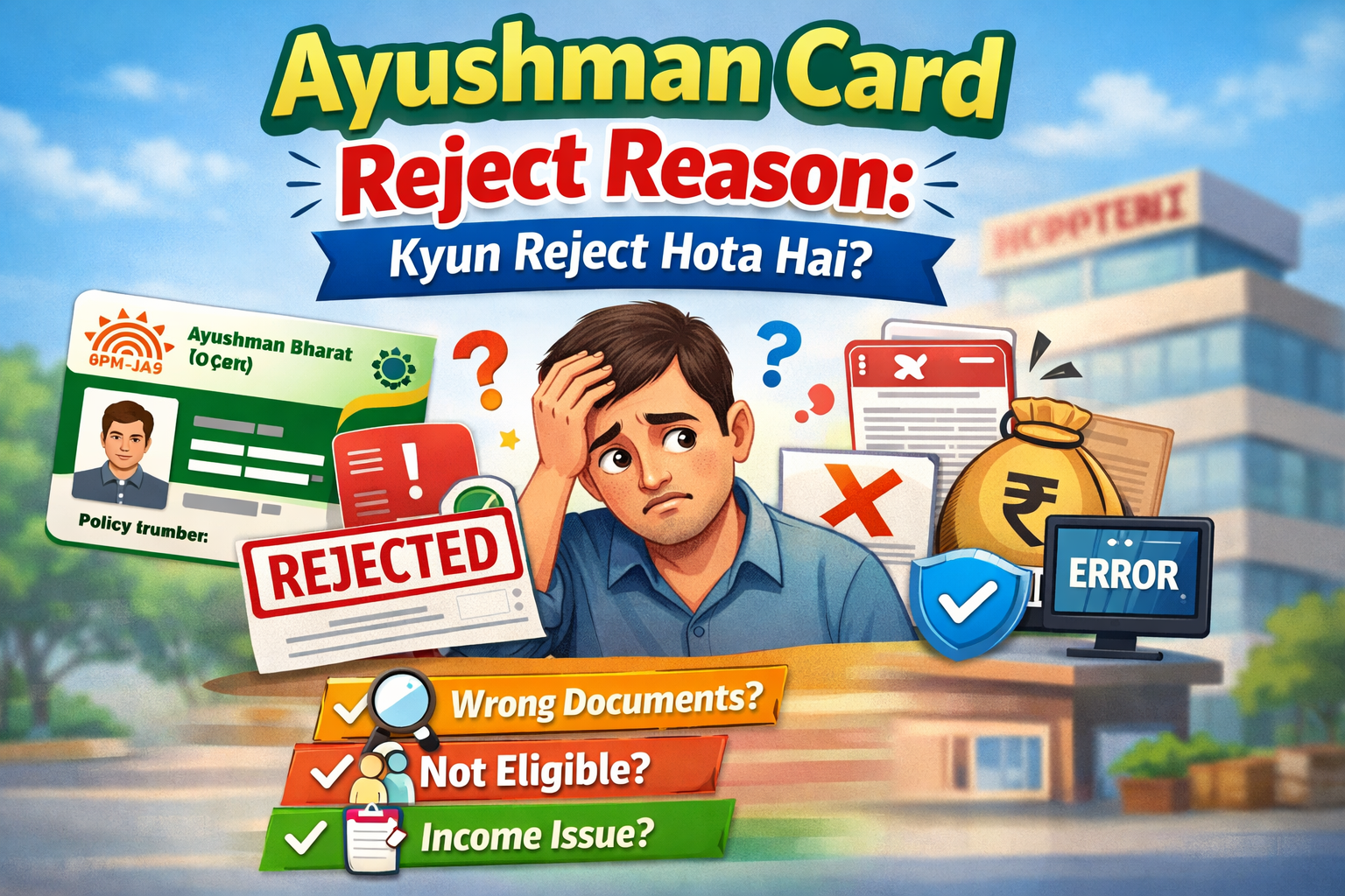Ayushman Card Reject Kyun Hota Hai — Har Wajah Aur Uska Solution (2026)