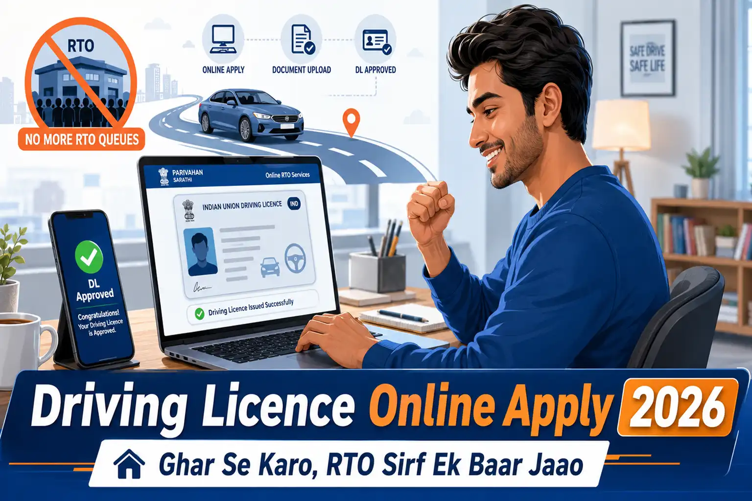 Ghar baithe online driving licence apply process dikhata featured image 2026